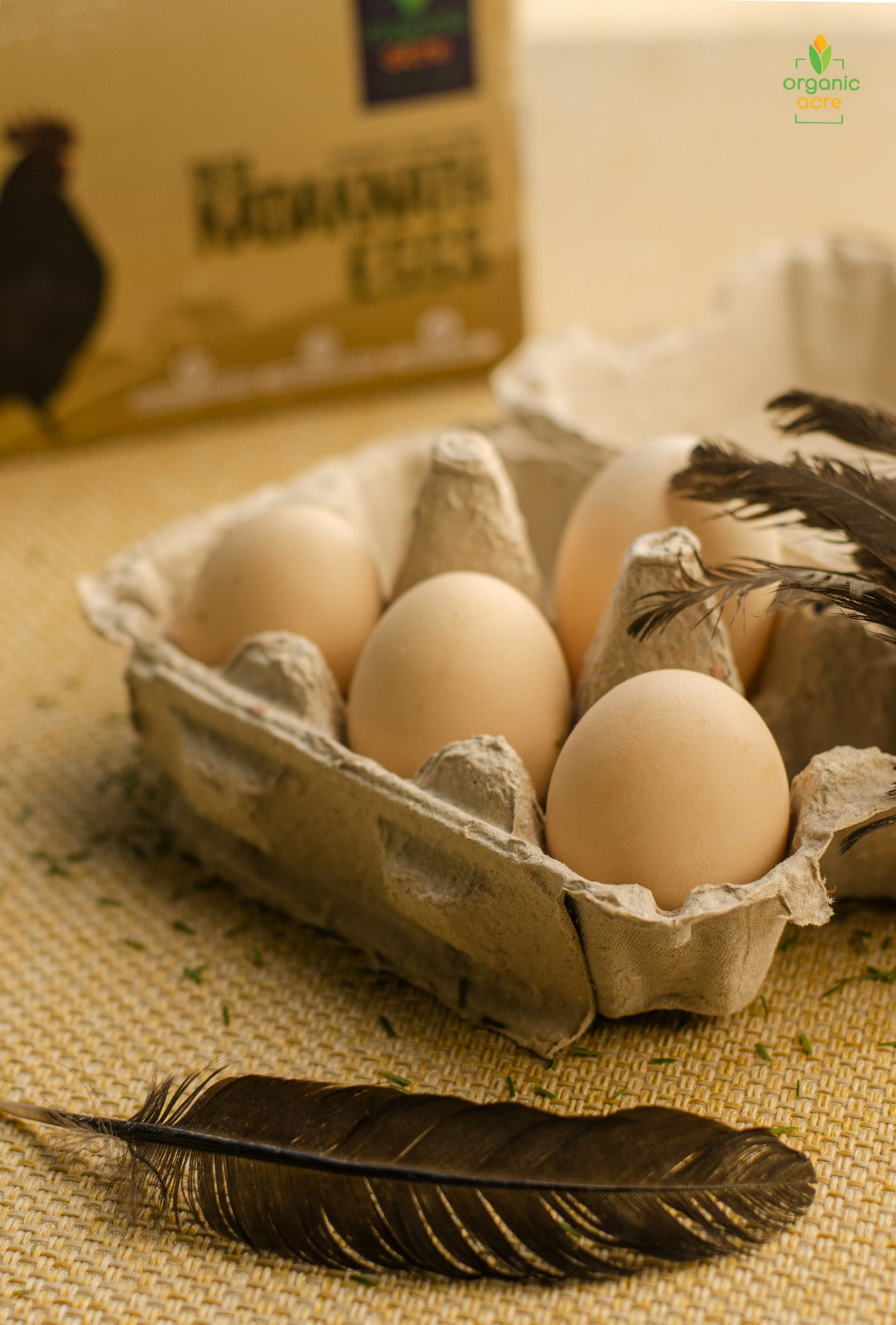 Premium Kadaknath Desi Organic Eggs (1 Box = 6 Eggs)